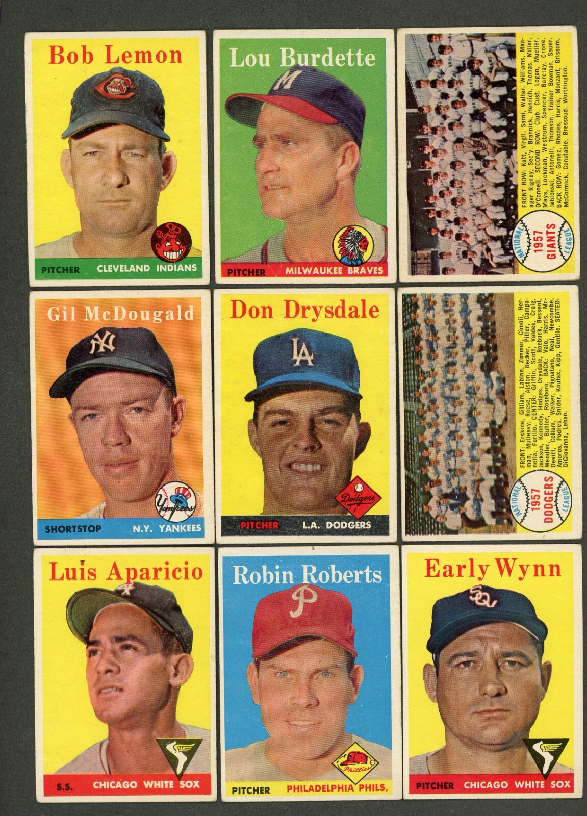 1958 TOPPS BASEBALL (348/494) WILLIAMS, MAYS, AARON, MARIS RC, BANKS