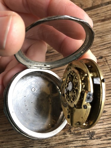 Montre gousset à coq en argent poinçon 1819-1838. Non testée Vendue pour pièces - Picture 5 of 23