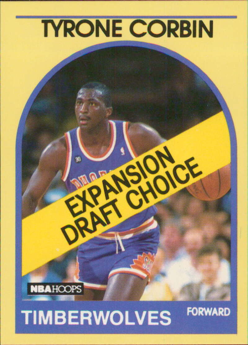 1989-90 Hoops 100 Superstars #58 Tyrone Corbin Minnesota Timberwolves