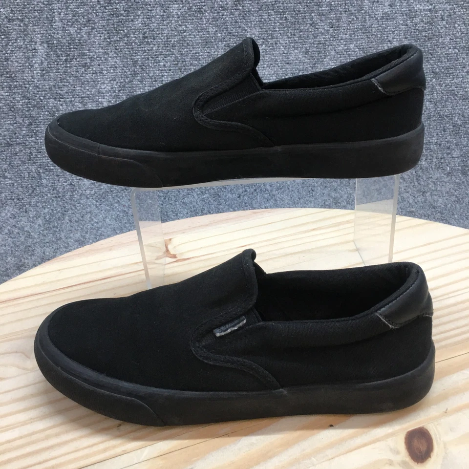 Lugz Shoes Womens 7.5 Clipper Slip On Sneakers Black Canvas Comfort WCLIPRC-001 - Image 3 of 4