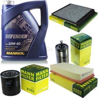 MANN-FILTER Inspektionspaket Mannol 5L Defender 10W-40 FüR CitroëN Xantia 1.8I