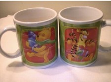 Disney Winnie The Pooh 2 Vintage Mugs - Tigger, Pooh, Piglet Coffee Tea Cups