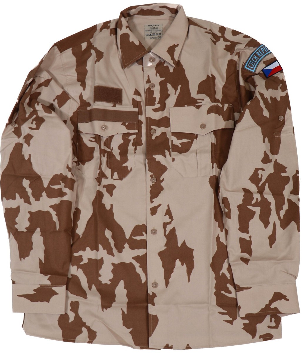 Small - Czech Army M95 Desert Camo Combat Shirt Military