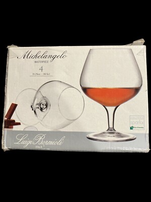 NEW Luigi Bormioli Michelangelo 13 oz Crystal Napoleon Brandy Snifters Italy