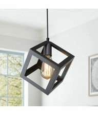 Lampadario a soffitto CUBO in ferro verniciato Lampadina LED E27 bianco o nero