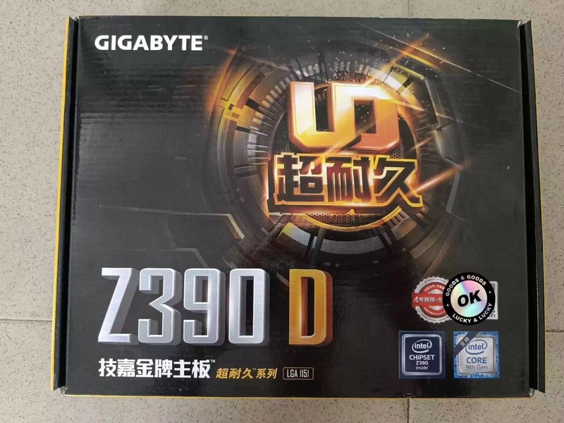 Gigabyte Z390 D Motherboard Intel Z390 LGA 1151 4 x DDR4 M.2 ATX HDMI PS/2 RJ-45