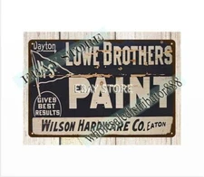overhead garage inspirational poster Lowe Brothers Paint metal tin sign
