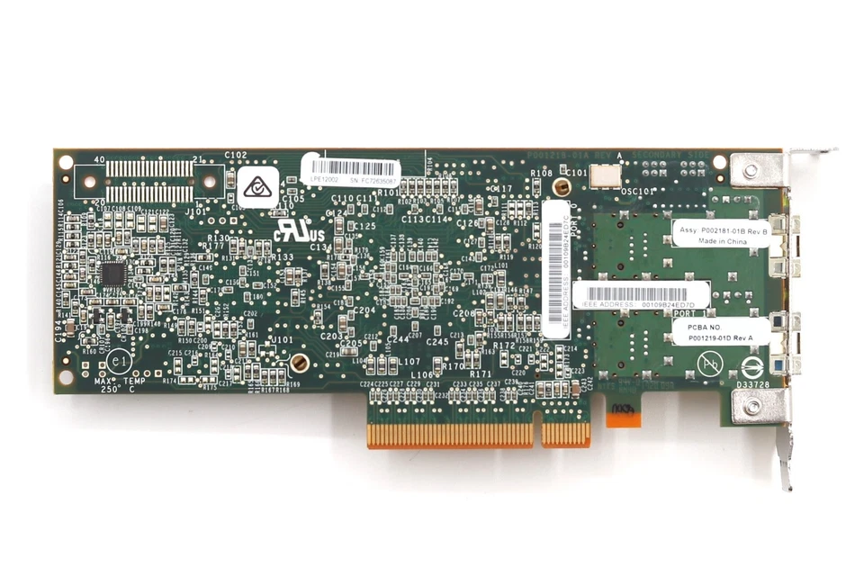 IBM Emulex 8GB Dual-Port Fibre Channel PCIe x4 Host Bus Adapter FRU P/N: 00JY848 - Image 4 of 4
