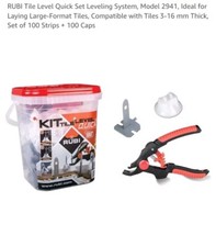 NEW RUBI 02941 Tile Level Quick Set Leveling System With Tools
