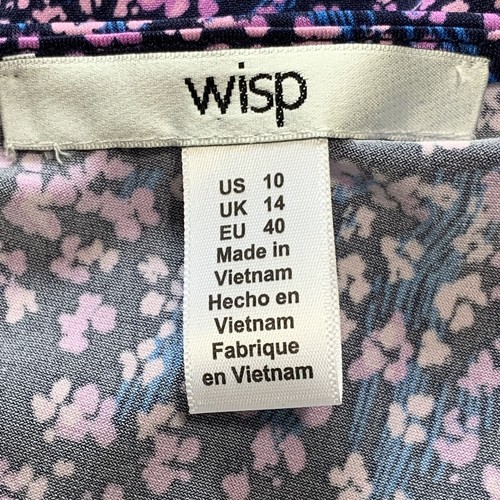 Wisp Womens NWT Babydoll Dress Comfort Purple Floral Jersey Size 10 Dark Cottage - Picture 7 of 8