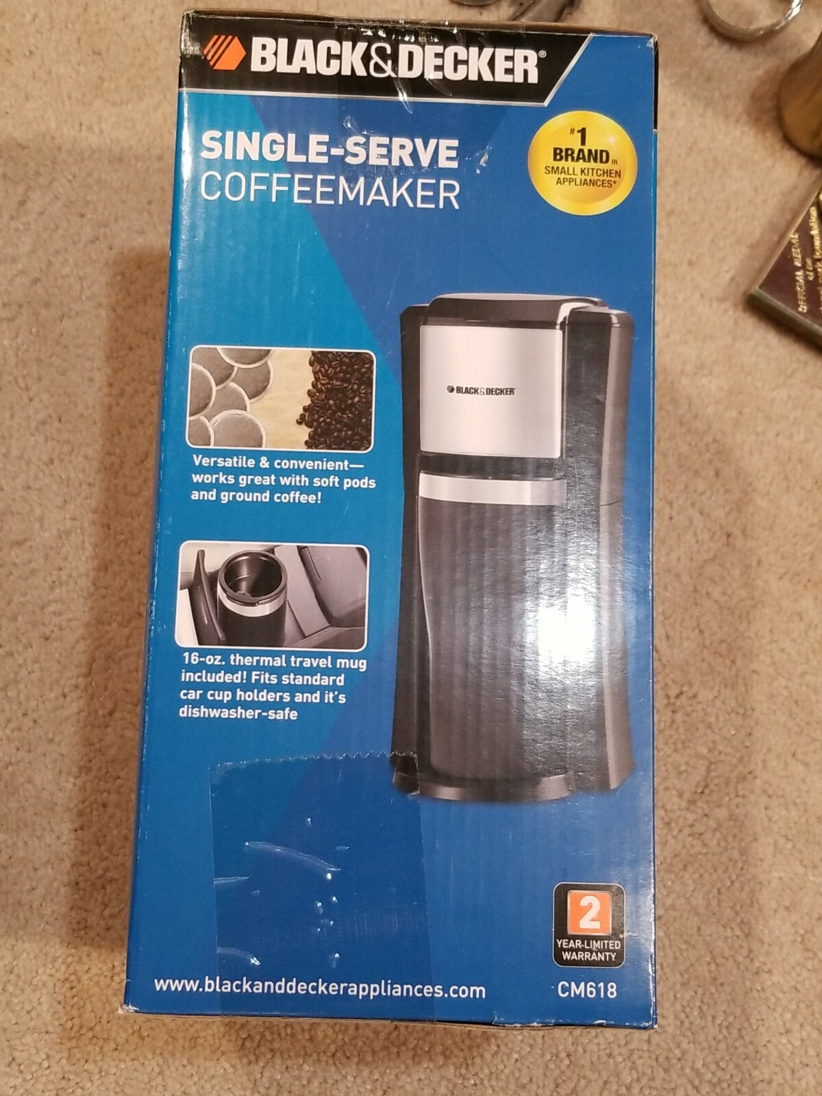 BLACK+DECKER CM618 Single Serve Coffeemaker - Black | Compra online en eBay