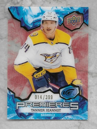 TANNER JEANNOT 2021-22 OBERDECK ICE PREMIEREN SP ROOKIE RC #'D/399 NHL!