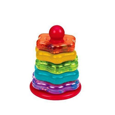 Battat Buntes Stapelspiel mit Rasseln, Stapelturm   Motorikspielzeug, Lernspielz