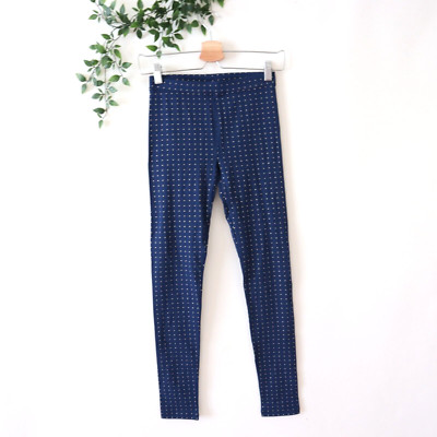 NEW Crewcuts J.Crew Girls' Blue & Gold Polka Dot Everyday Leggings Size 14