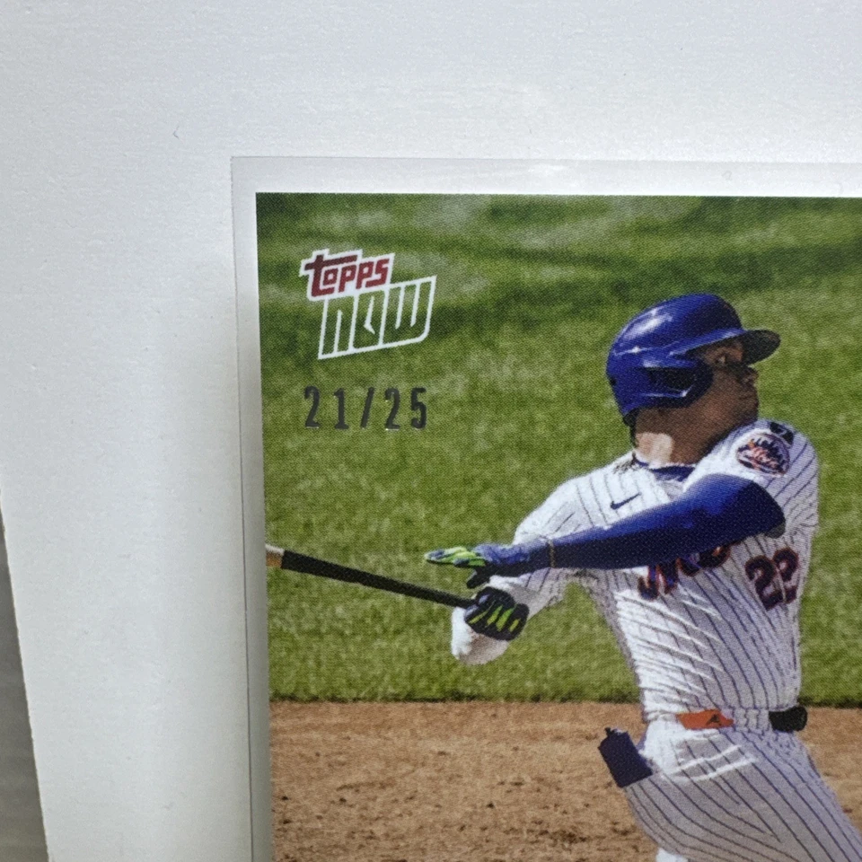 Juan Soto Topps Now 2025 ORANGE FOIL 21/25 3rd MLB W/ 40HR 30SB 100RBI 100BB - Image 3 of 4