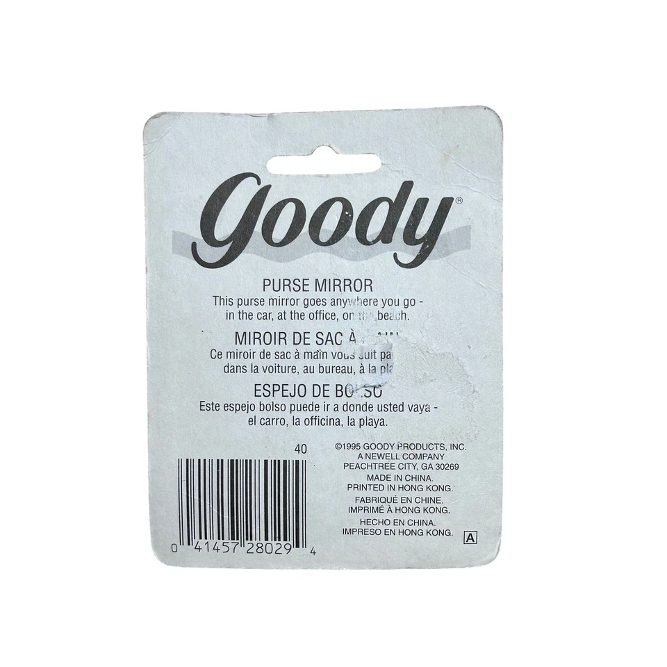 Cartera Goody Vintage Espejo Blanco Compacto Doble Cara Nuevo Antiguo Stock Años 90 Foto 3 de 4