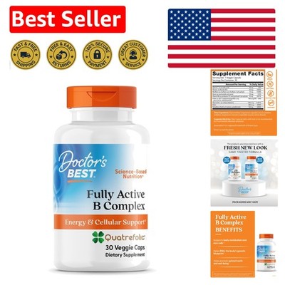Doctors Best Fully Active B Complex - Energy Support & Cellular Health, 30 Caps