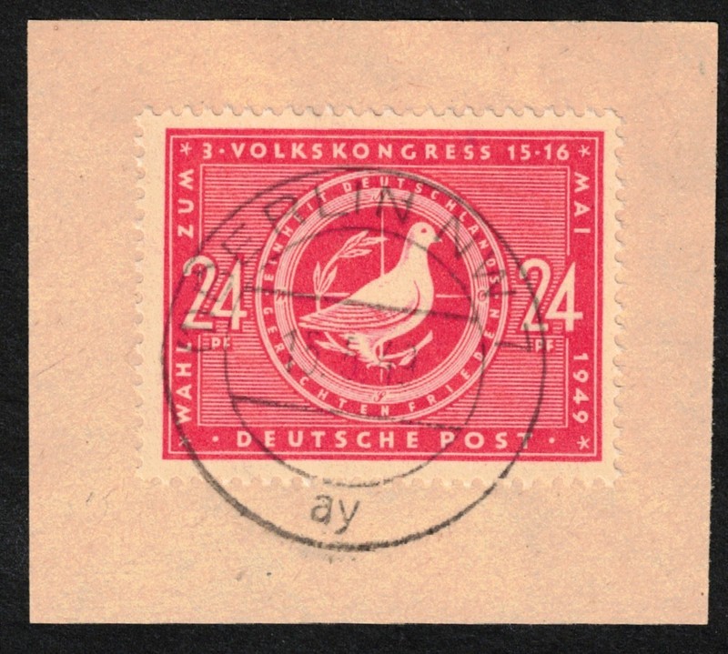 1949 Soviet Occupation Zone Germany Berlin Cancel Third German People’s Congress