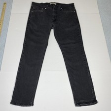 Signature by Levi Strauss  Co. Jeans Mens 36x30 Slim Fit Black Stretch Denim
