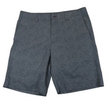 Callaway Mens Golf Shorts 34 x 9 Gray Textured Stretch Polyester Pocket Pockets