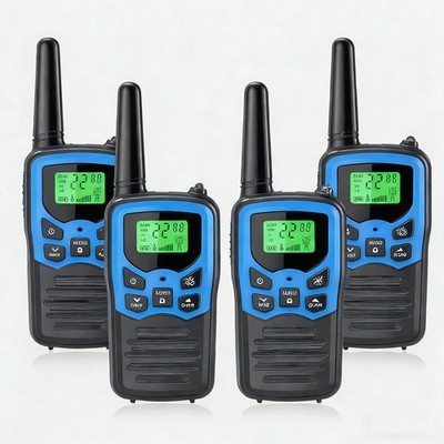 4 Pc Long Range 100 mile Walkie Talkie Two Way Radio Charge Headset Waterproof