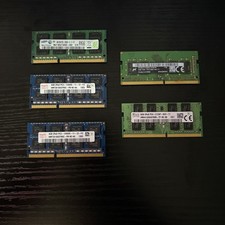 LOT OF 5 2 8GB 3 4GB Laptop Memory RAM Mixed Brands