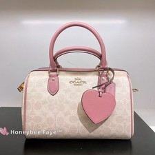 NWT Coach Rowan Satchel Bag In Signature Canvas With Heart Charm CDB21
