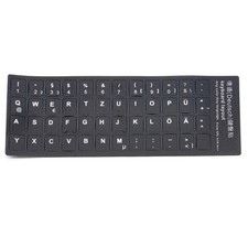 Keyboard Stickers Black Layout QWERTZ German Letters Notebook PC 13x11mm