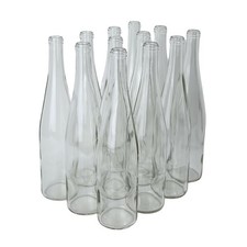 FastRack - 750 ml Clear Wine Bottles Pack of 12 W13 Clear/Flint Stretch H...