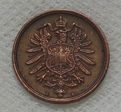 1874 E GERMANY 2 PFENNIG COPPER COIN