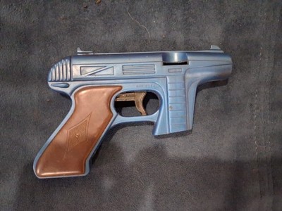 Vintage Blue Rayline Tracer Gun Ray Line Star Trek Disc Shooter -not working 