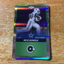 Rico Dowdle-Dallas Cowboys-2025 UNO Elite NFL ALT Jersey Edt. #047-Green Foil