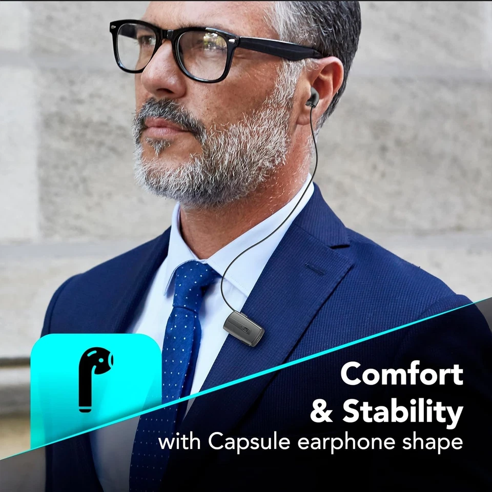 cellularline - BTCLIPARDP - Auricolare Bluetooth Riavvolgibile con Clip - Durata - Immagine 3 di 4