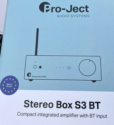 Pro-Ject Stereo Box S3 BT Kompakt Vollverstärker Bluetooth Schwarz NEU
