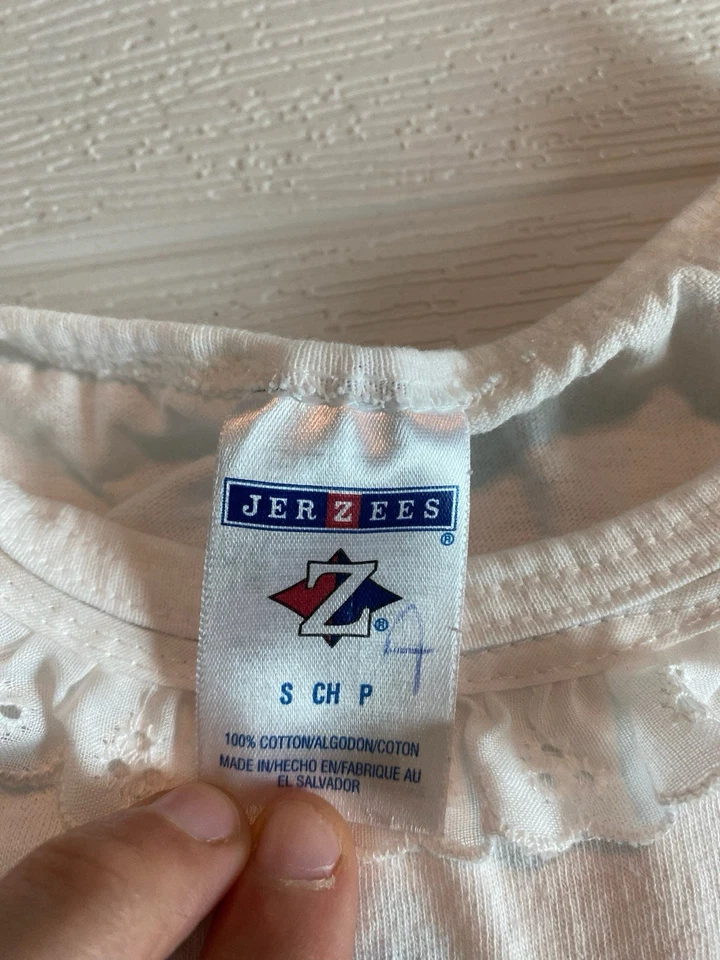 Vestido Floral Manga Corta Vintage Jerzees Niñas Pequeñas Casa LHOTP Talla S (A22) Foto 2 de 4