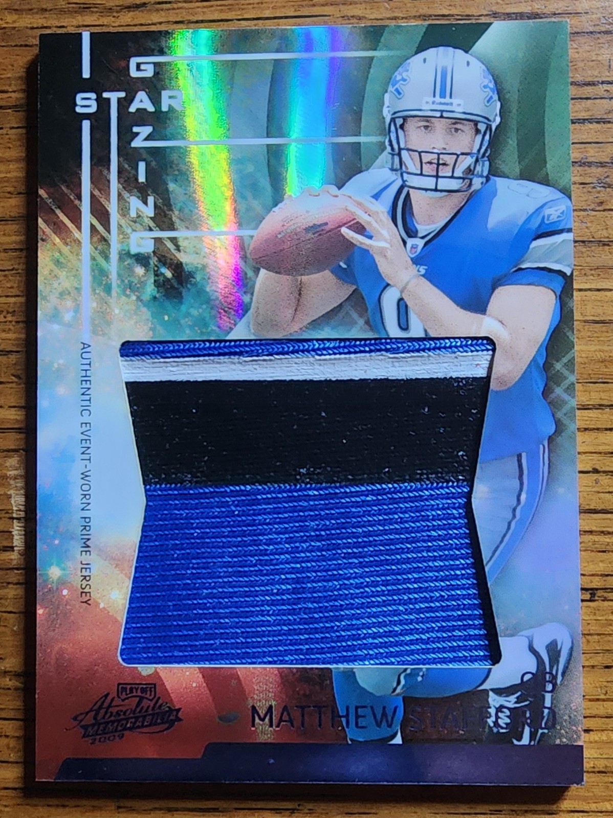 Matthew Stafford Playoff Absolute Memorabilia Star Gazing Materials #20 Autograph-Prime