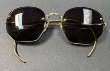 Vintage Art Craft 145 USA Gold Aviator Rx Sunglasses  Oliver Peoples Case