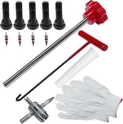 Tire Valve Stem Core Quickly Replacement Tool Kit, Quick Change Red 
