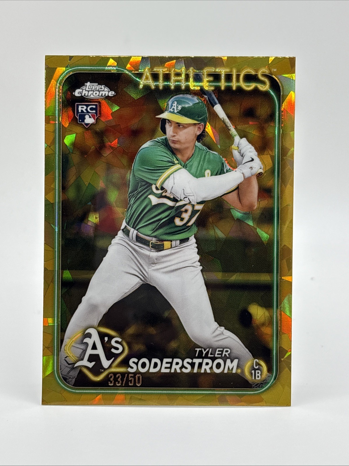 2024 Topps Chrome Sapphire Tyler Soderstrom RC Rookie Athletics Gold /50