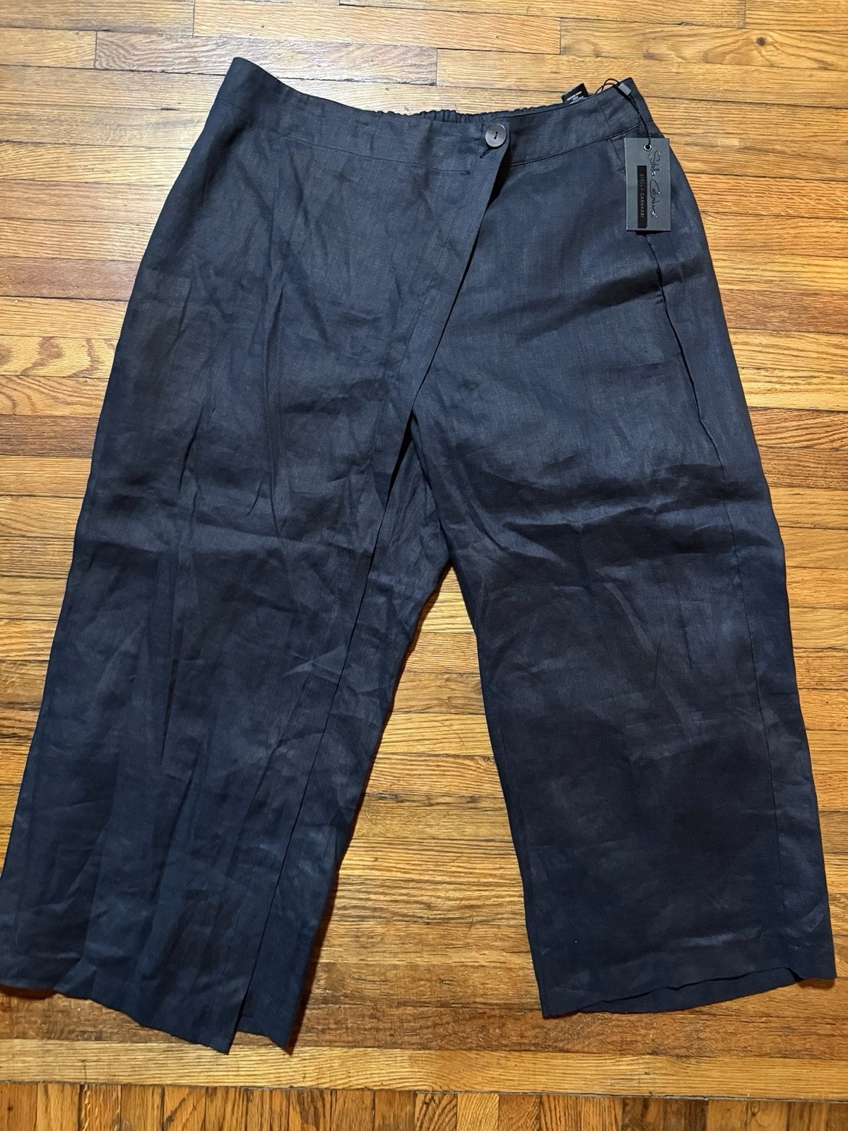 NWT Stella Carakasi Wide Leg Cropped Pants Women L 💯 Hemp/ Cotton
Opens in a new window or tab