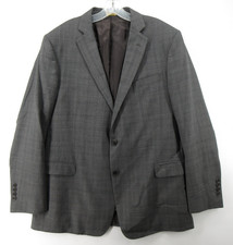 Brooks Brothers Sport Coat Men 46 L Gray Blazer Marzotto Regent Fit Wool Plaid