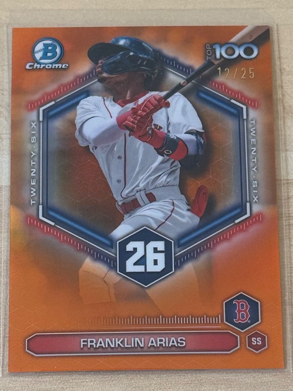 ⚾️🟠 2026 Bowman Chrome Top 100 Orange Refractor Franklin Arias BTP-26 /25