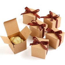 50 PCS Geschenkbox Geschenkschachtel Kleine Kraftpapier Box Schachtel Geschen...