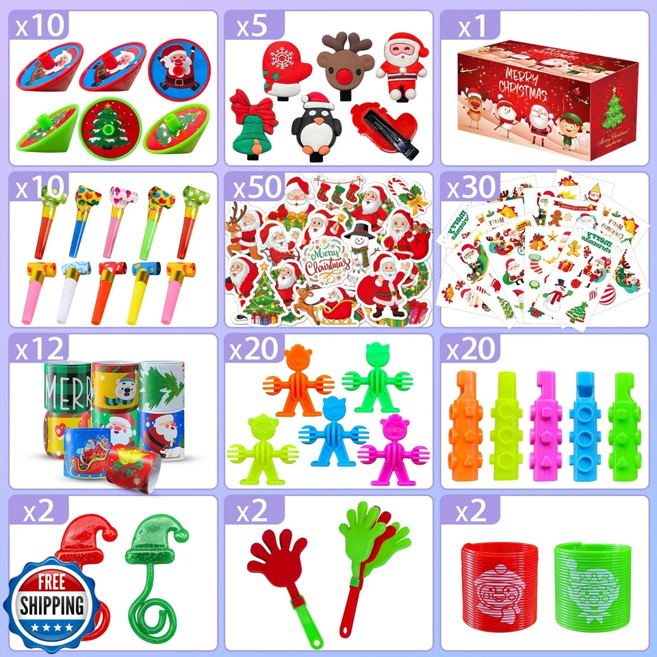 250 PIEZAS Juguetes de Navidad para Niños Regalo de Navidad, Surtido Juguetes de Navidad para Fiesta Foto 4 de 4