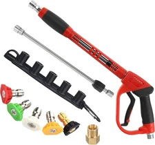 Tool Daily Deluxe Pressure Washer Gun, with Replacement Wand Extension, 5 Nozzle