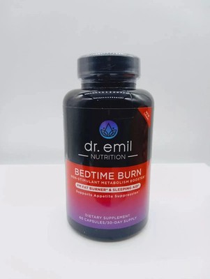 Dr Emil Nutrition Bedtime Burn PM Fat Burner Sleep Aid Pills 60 Count, Pack of 5