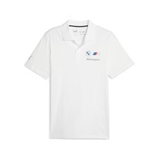 BMW Genuine M Motorsport Mens Polo Shirt White Tee Top Short Sleeve 2 Buttons
