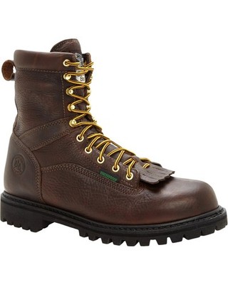Georgia Boot Men's Waterproof Low Heel Logger Work Boot - Soft Toe - G8041