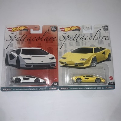 Hot Wheels Spettacolare Lamborghini Countach LPI 800-4 & Yellow Countach Lot 2