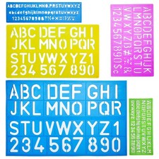 Sturdy Mylar Lettering and Number Templates - Pack of 5 for Precision Stenciling